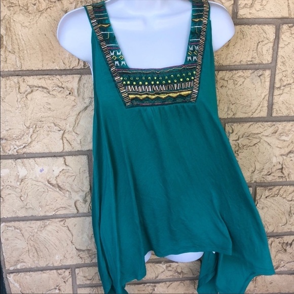 Tunic Tank Top Embroidered Bling Flow Top XL - Picture 11 of 11